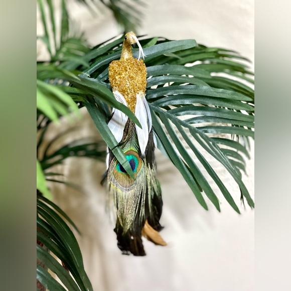 Holiday Lane Majesty Peacock Clip On Ornament Feathers - Picture 4 of 11